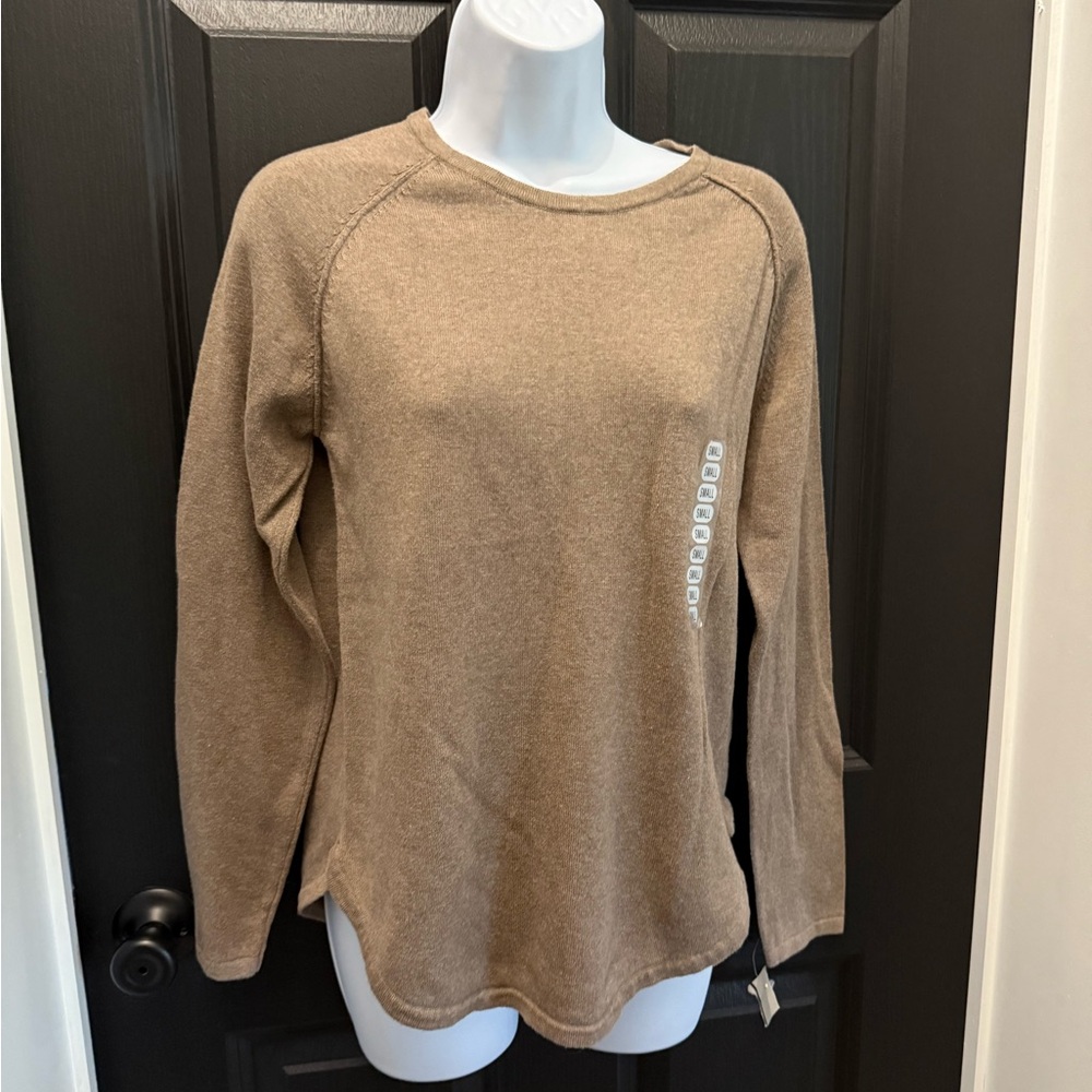 Jeanne Pierre Brown Cotton Sweater